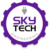 Skytech round logo